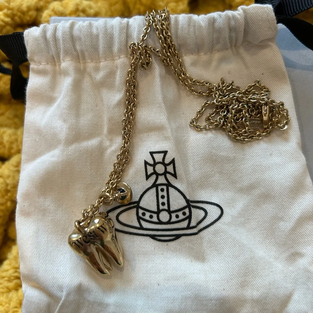 Vivienne Westwood Gold Tooth Pendant Necklace - Picture 1 of 3